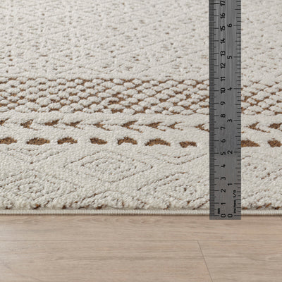 Tapis Scandinave Bohème Ivoire/Terracotta Monaco