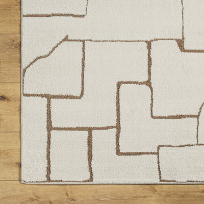 Tapis Scandinave Moderne Ivoire/Marron Sfax