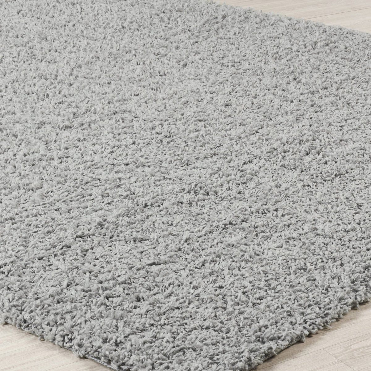 Tapis rond shaggy SURYA Boracay uni, poils longs gris, vue 6