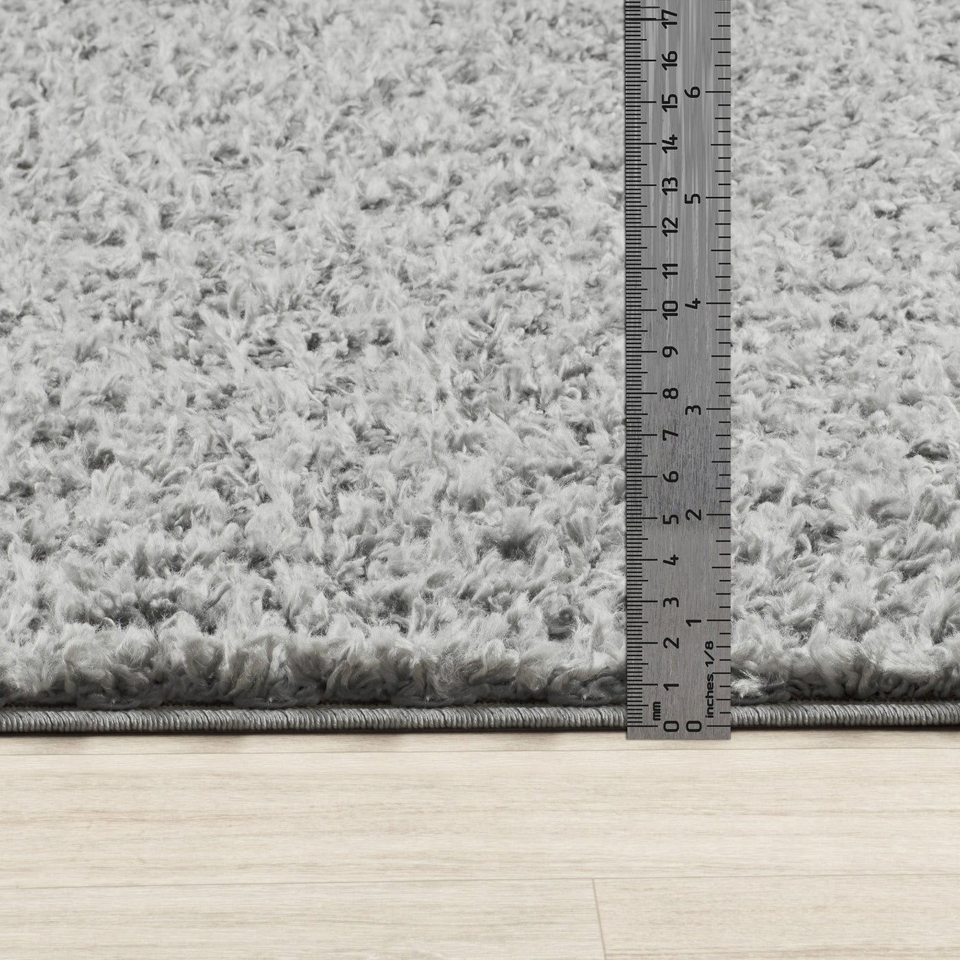 Tapis de Couloir Shaggy Moderne Gris Boracay