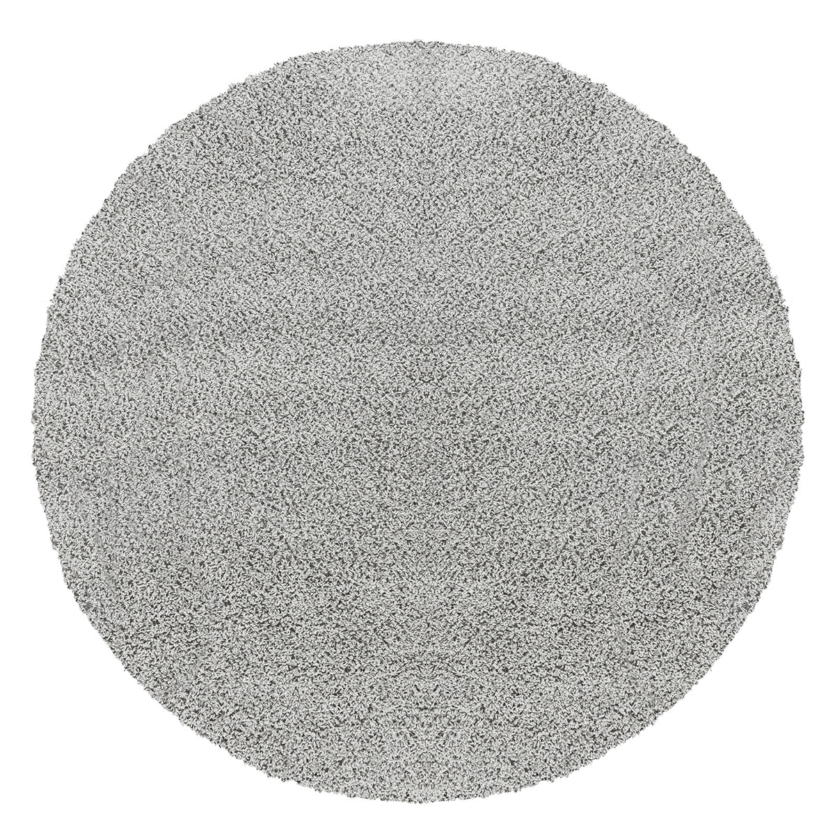 Tapis rond shaggy SURYA Boracay uni, poils longs gris, vue 2