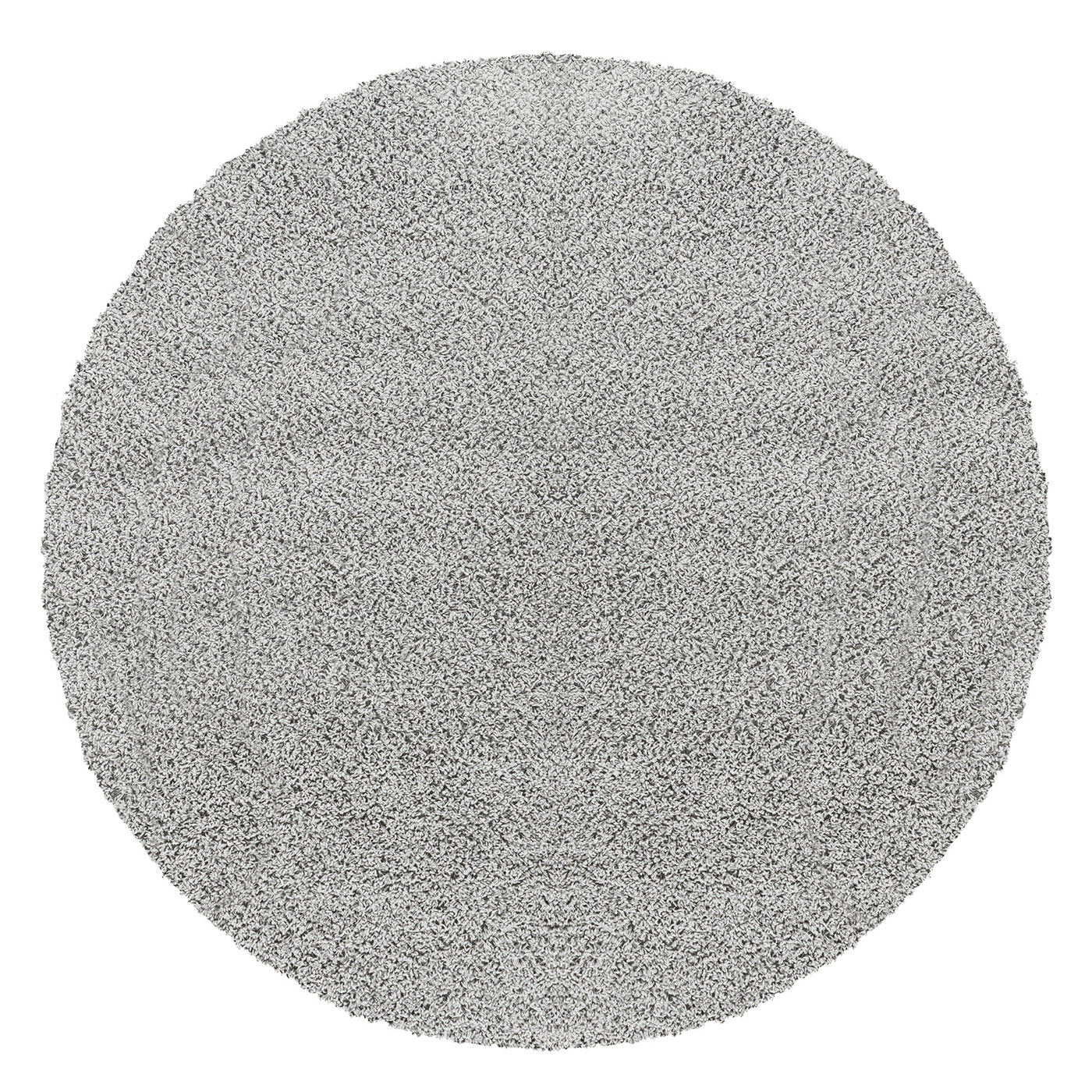 Tapis Rond Shaggy Moderne Gris Rond Boracay