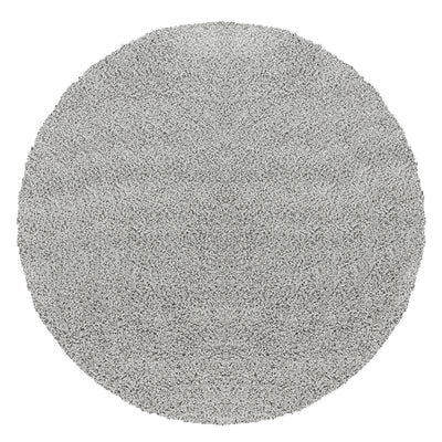 Tapis Rond Shaggy Moderne Gris Rond Boracay