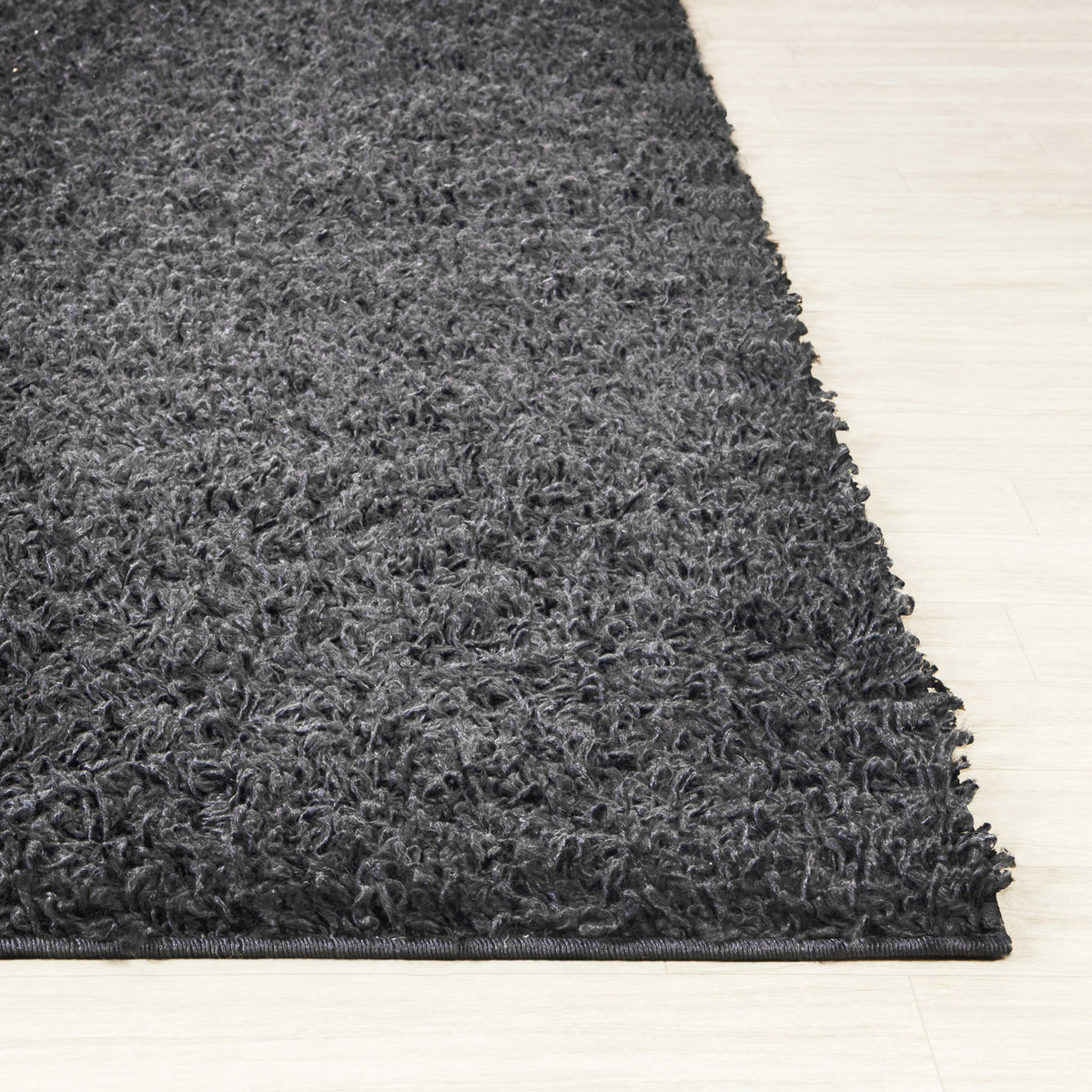 Tapis rond SURYA Boracay shaggy, poils longs uni gris anthracite, vue 5