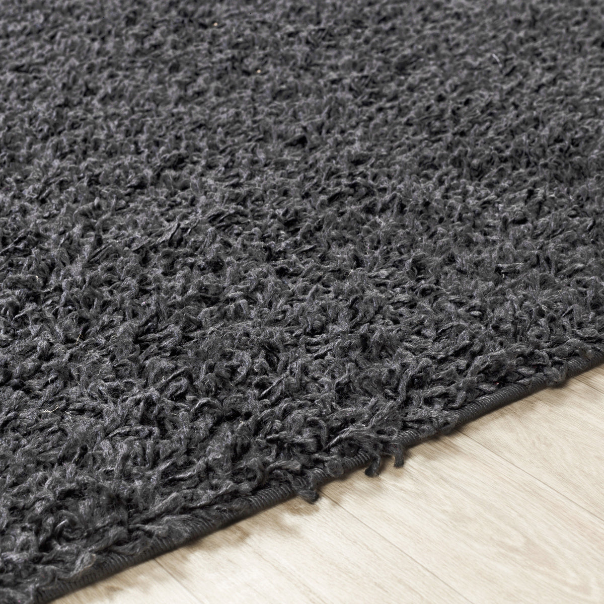 Tapis rond SURYA Boracay shaggy, poils longs uni gris anthracite, vue 3