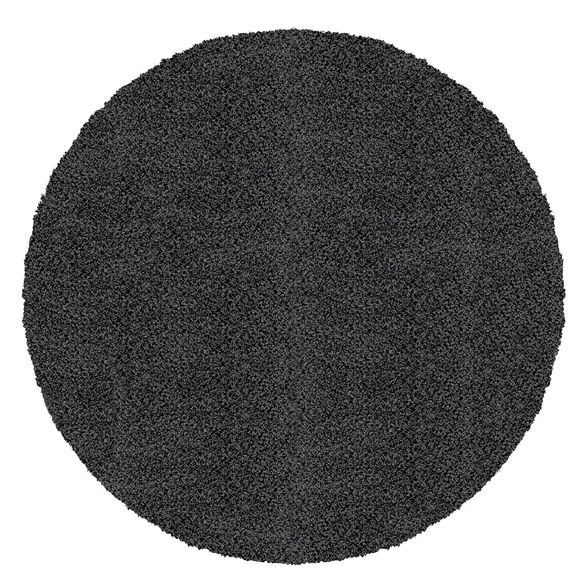 Tapis rond SURYA Boracay shaggy, poils longs uni gris anthracite, vue 2