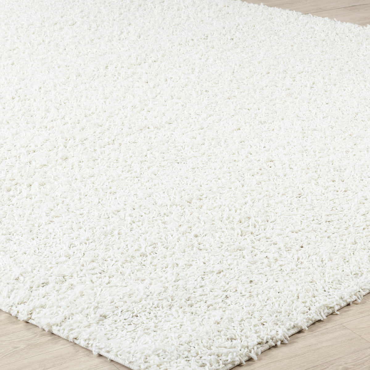 Tapis rond SURYA Boracay shaggy uni, poils longs blancs, vue 6