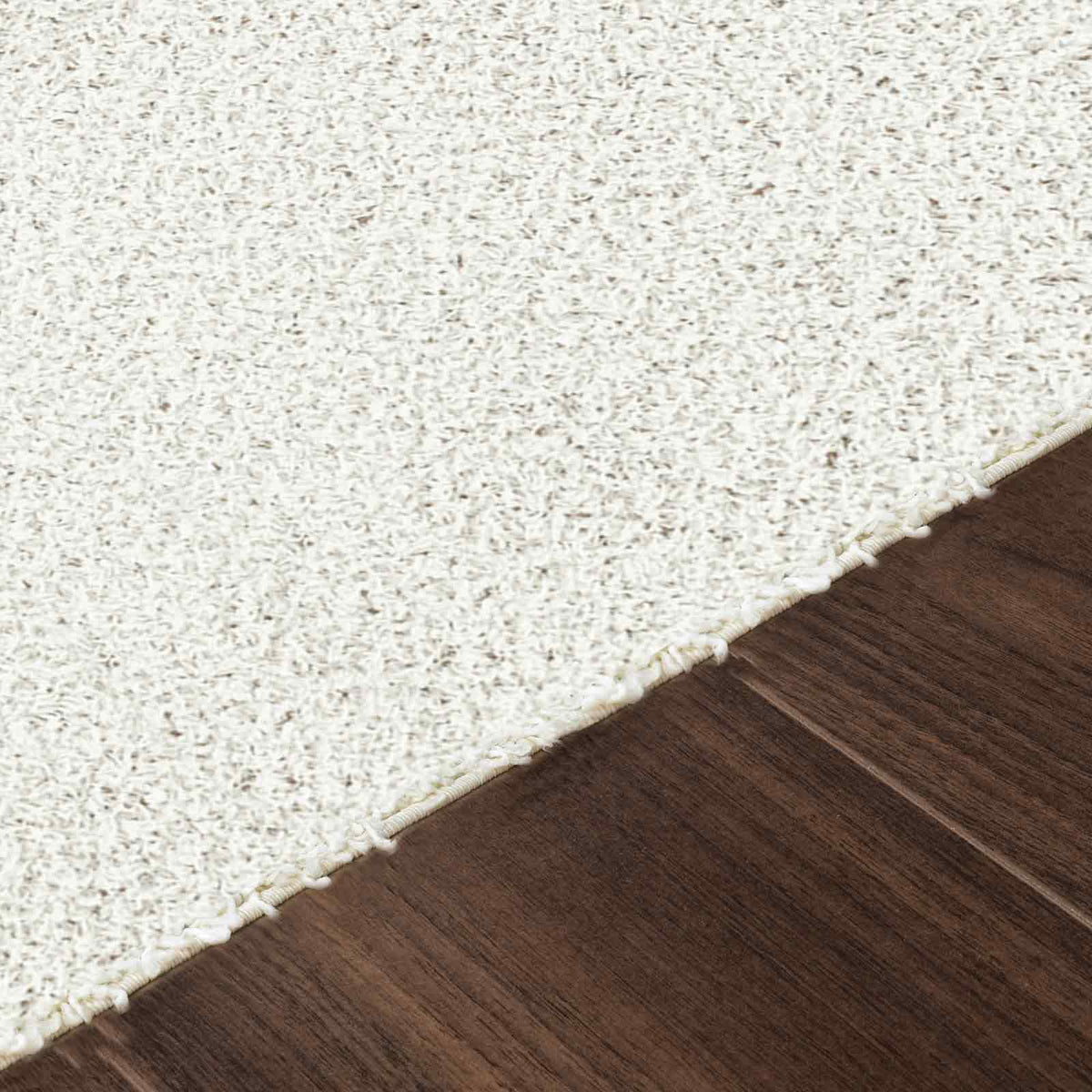 Tapis rond SURYA Boracay shaggy uni, poils longs blancs, vue 10