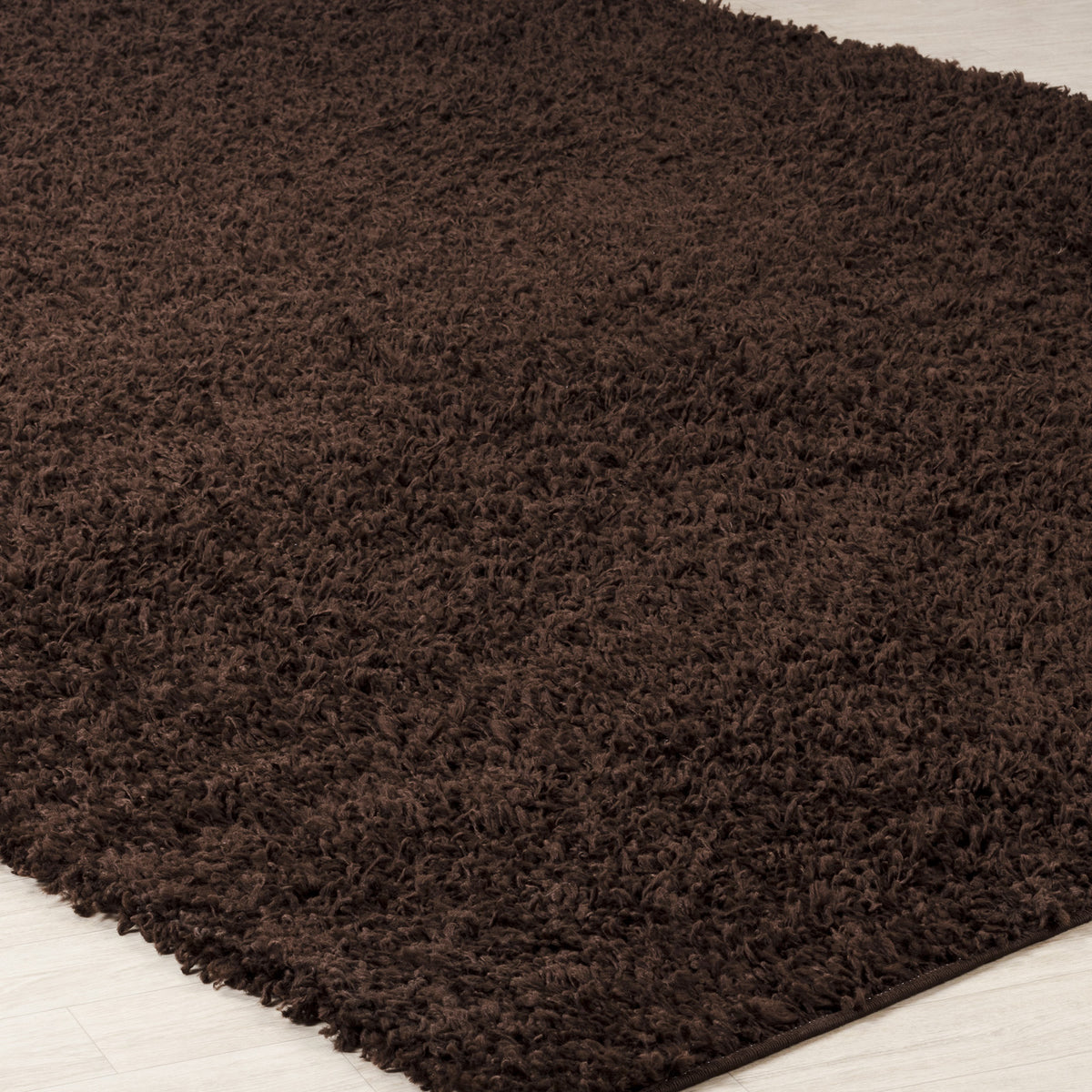 Tapis SURYA Boracay shaggy, poils longs uni marron foncé, vue 6