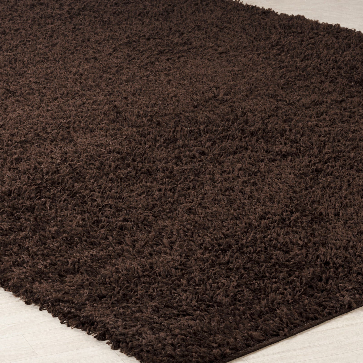 Tapis SURYA Lilly shaggy, uni marron foncé à poils longs, vue 11