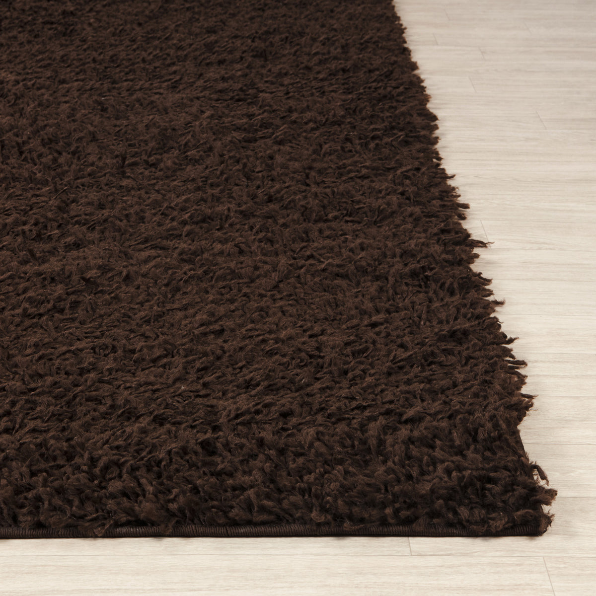 Tapis SURYA Boracay shaggy, poils longs uni marron foncé, vue 5