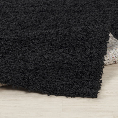 Tapis Shaggy Moderne Noir Boracay