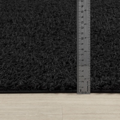 Tapis Shaggy Moderne Noir Boracay