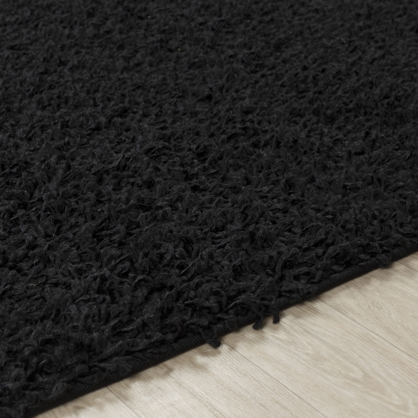 Tapis Shaggy Moderne Noir Boracay