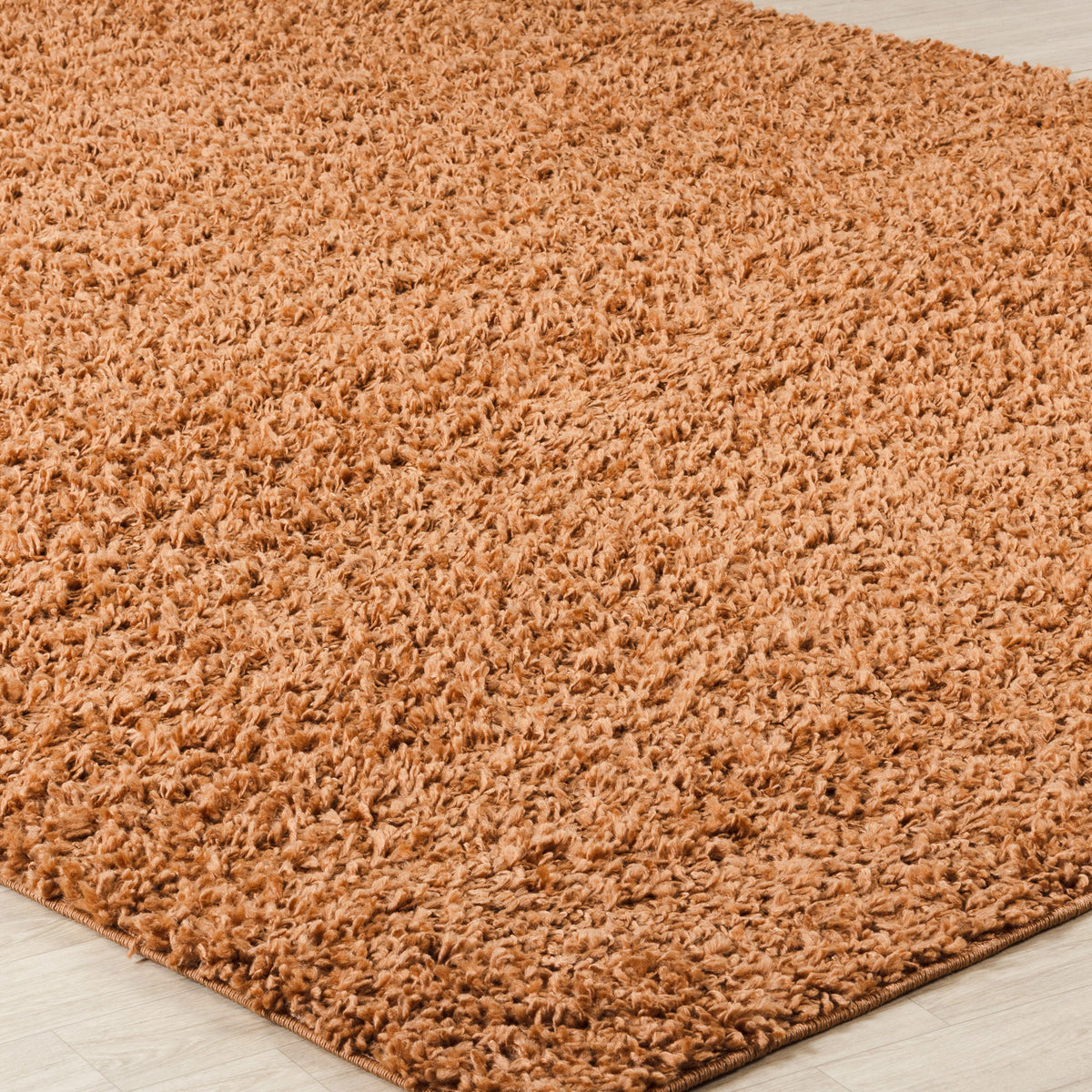 Tapis shaggy SURYA Boracay uni, poils longs terracotta, vue 6