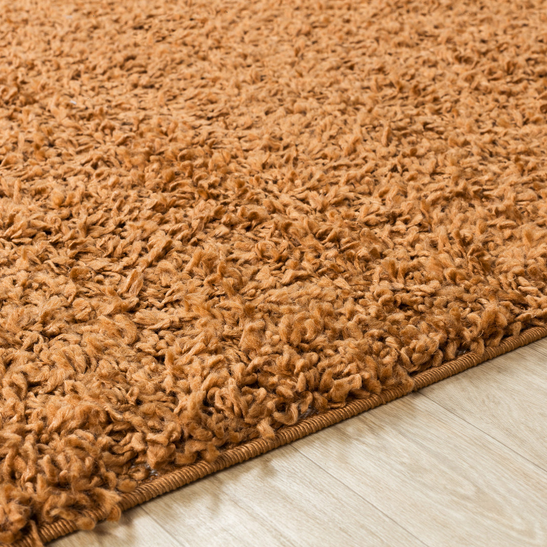 Tapis Shaggy Moderne Terracotta Boracay