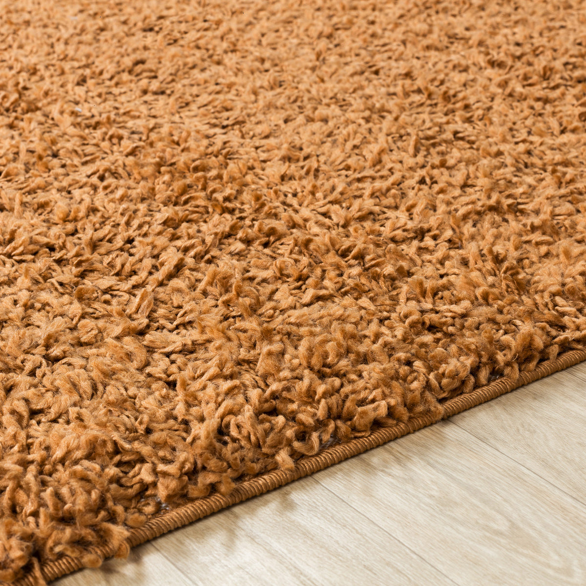 Tapis shaggy SURYA Boracay uni, poils longs terracotta, vue 3