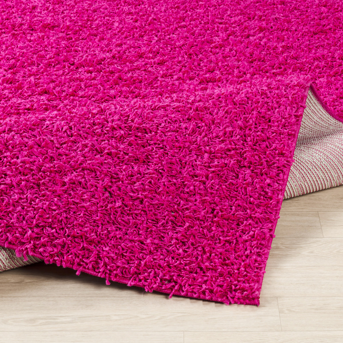 Tapis de couloir shaggy SURYA Boracay uni, poils longs fuchsia, vue 4