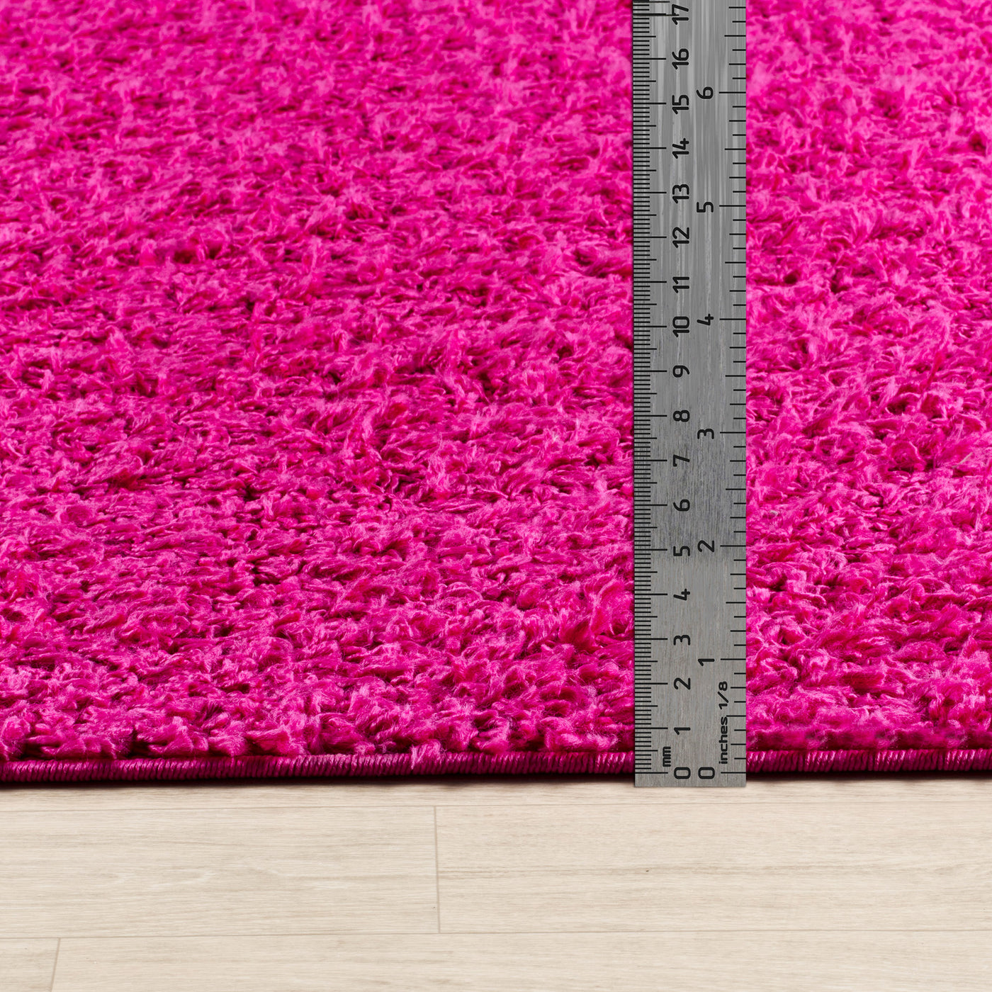 Tapis de Couloir Shaggy Moderne Fuschia Boracay