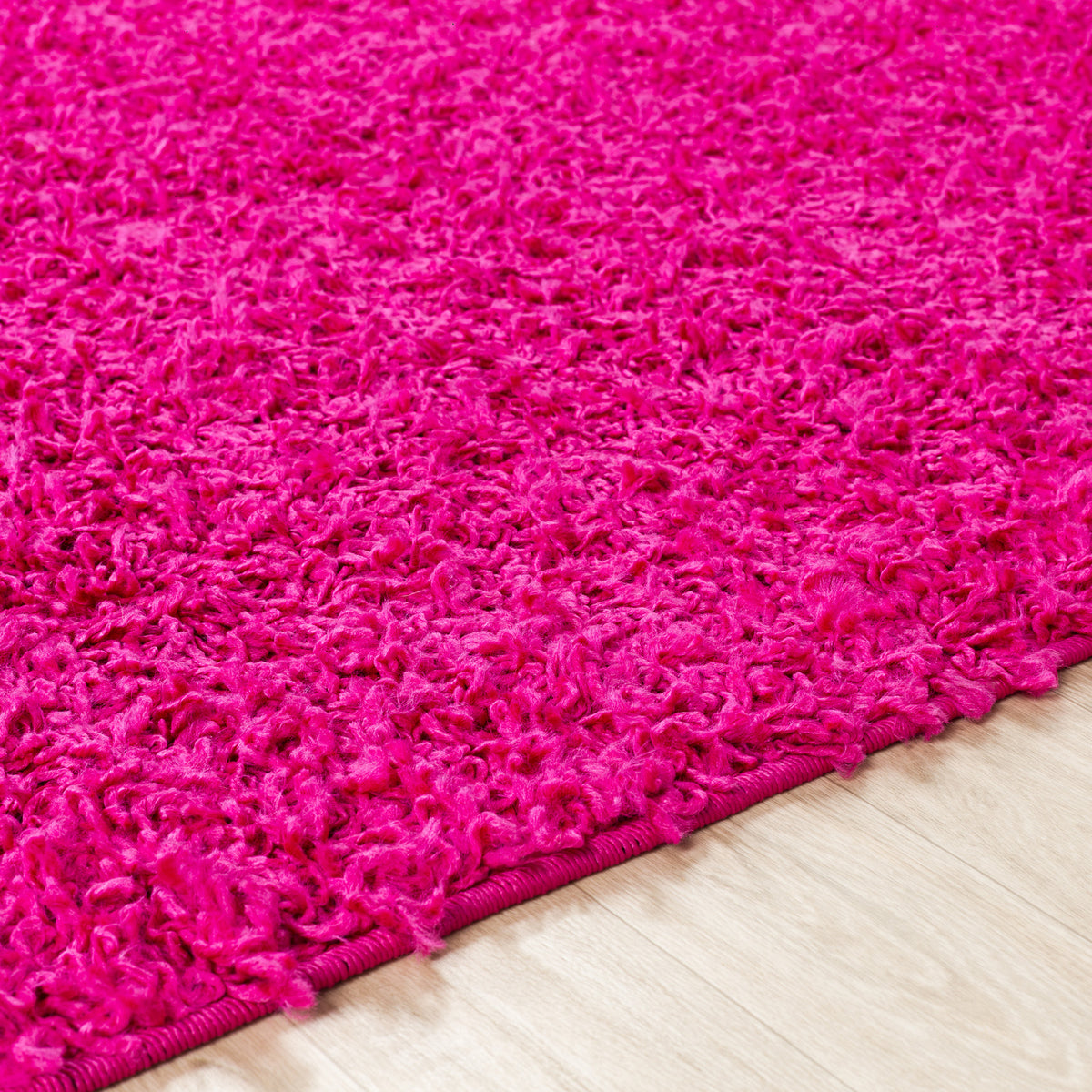 Tapis SURYA Boracay shaggy, uni rose fuchsia à poils longs, vue 4