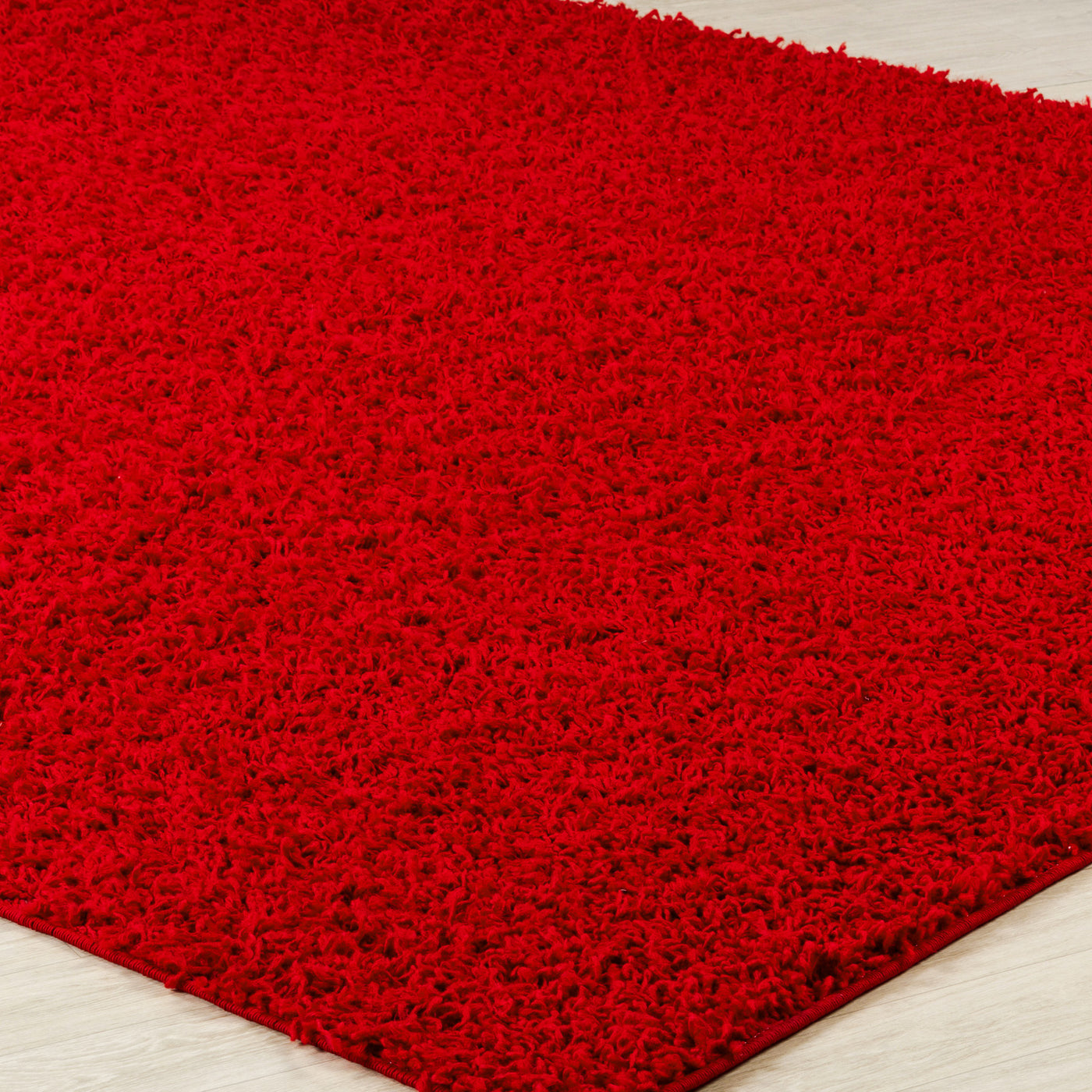 Tapis Shaggy Moderne Rouge Boracay