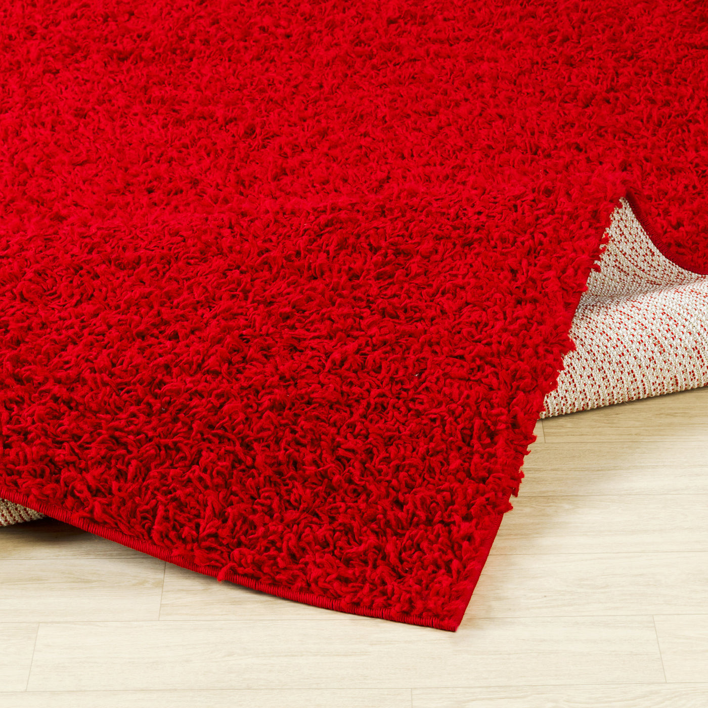 Tapis Shaggy Moderne Rouge Boracay
