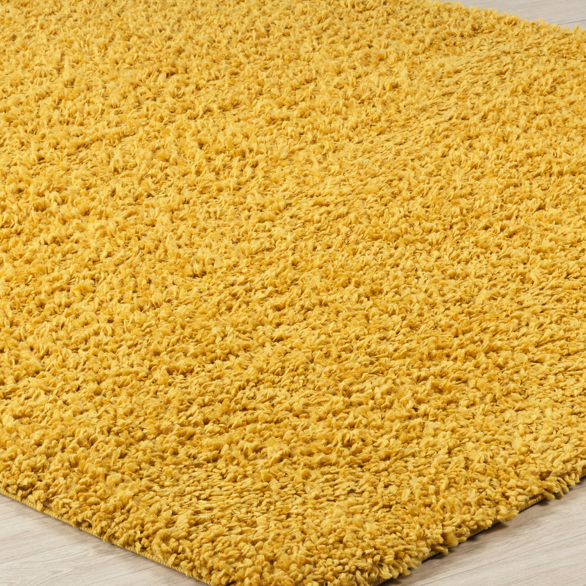 Tapis SURYA Boracay shaggy uni, poils longs jaune moutarde, vue 6
