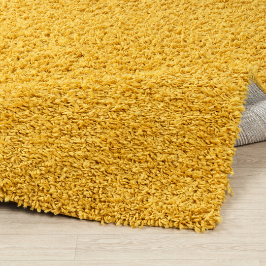 Tapis Shaggy Moderne Jaune Boracay