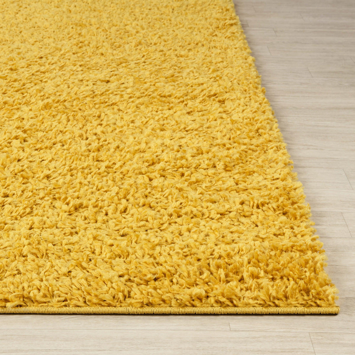 Tapis de couloir SURYA Boracay shaggy, uni jaune à poils longs, vue 5