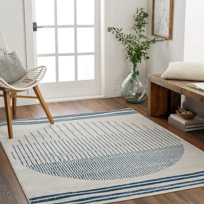 Tapis Scandinave Moderne Bleu/Beige Santiago