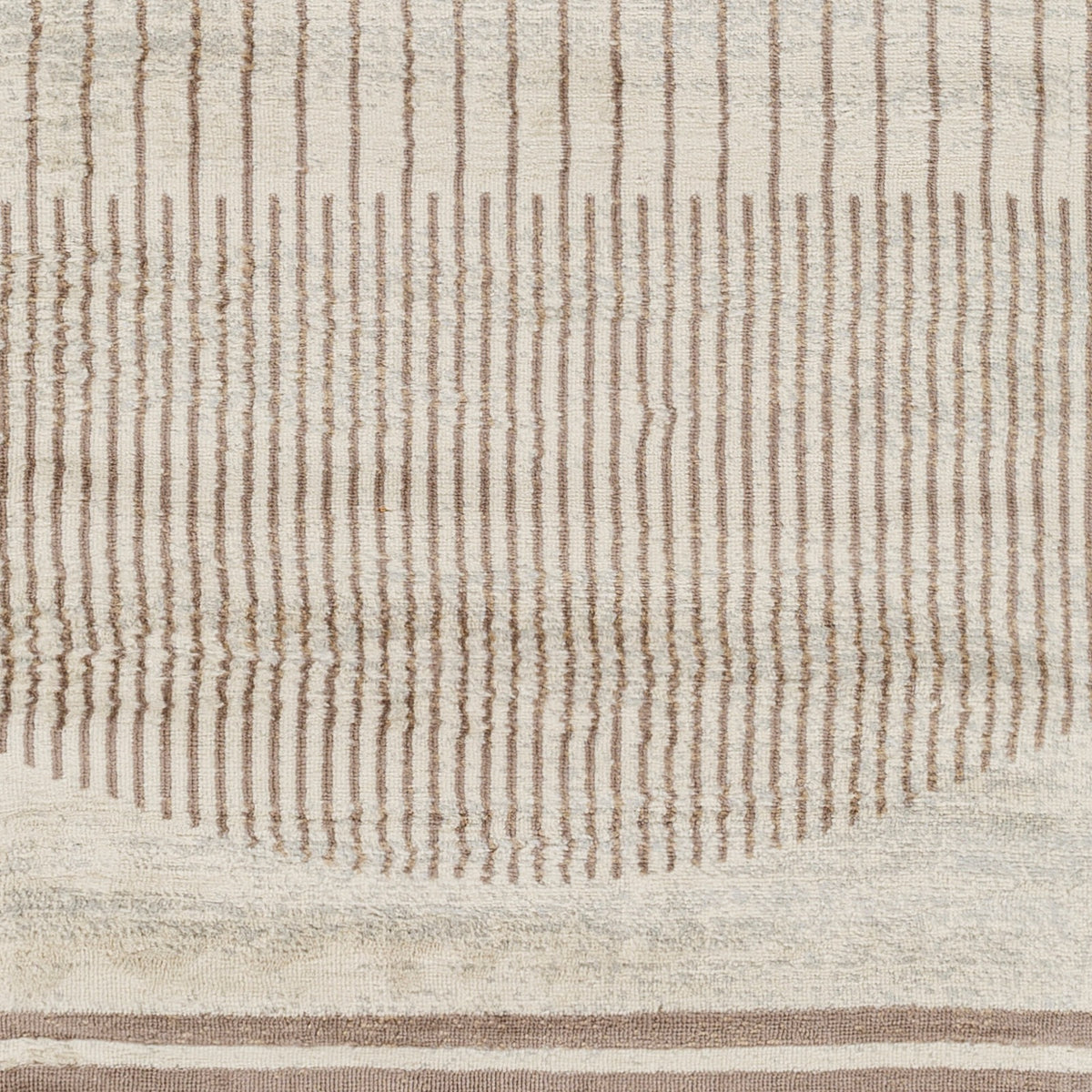 Tapis SURYA Santiago géométrique, motif cercle rayé marron clair sur fond beige, vue 7