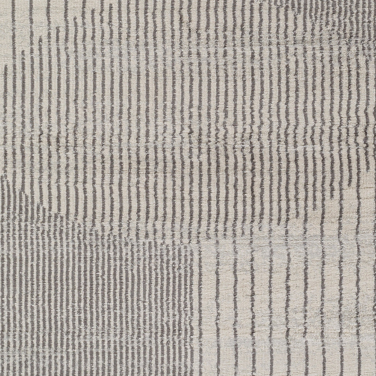 Tapis SURYA Montevideo géométrique, motif cercles rayés gris sur fond beige clair, vue 7