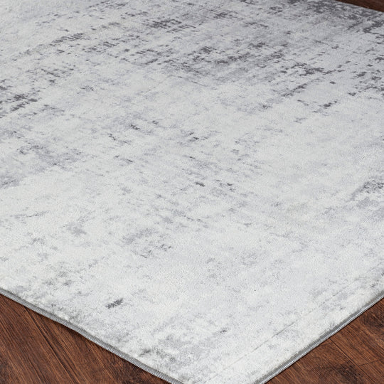 Tapis Abstrait Moderne Wamba Gris/Blanc