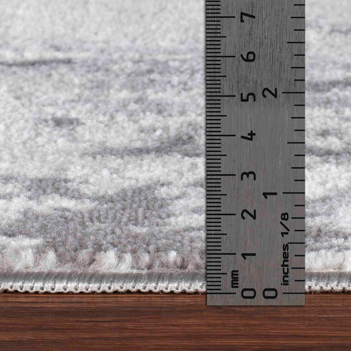 Tapis SURYA Wamba moderne, motif abstrait patiné, gris, anthracite et blanc cassé, vue 7