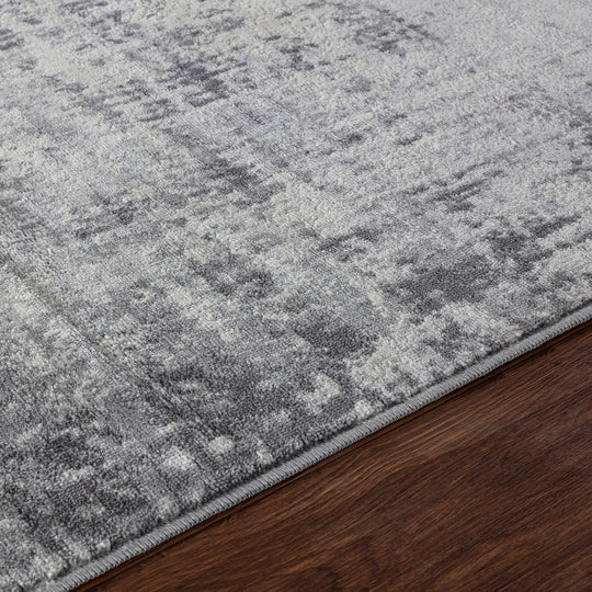 Tapis Abstrait Moderne Wamba Gris/Blanc
