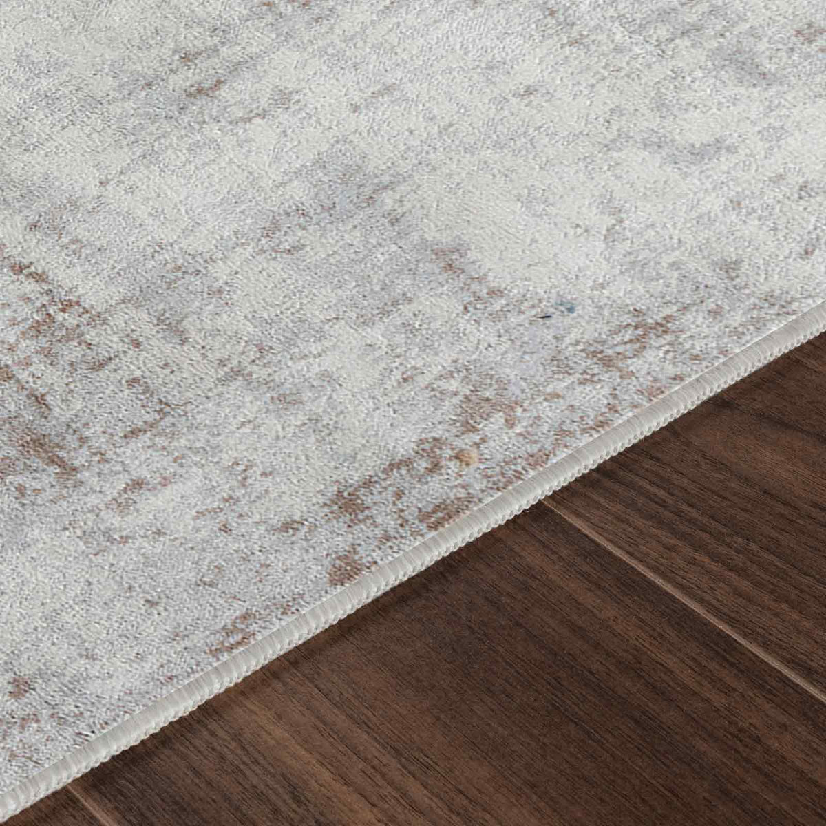 Tapis SURYA Wamba moderne, motif abstrait délavé gris clair et beige, vue 12