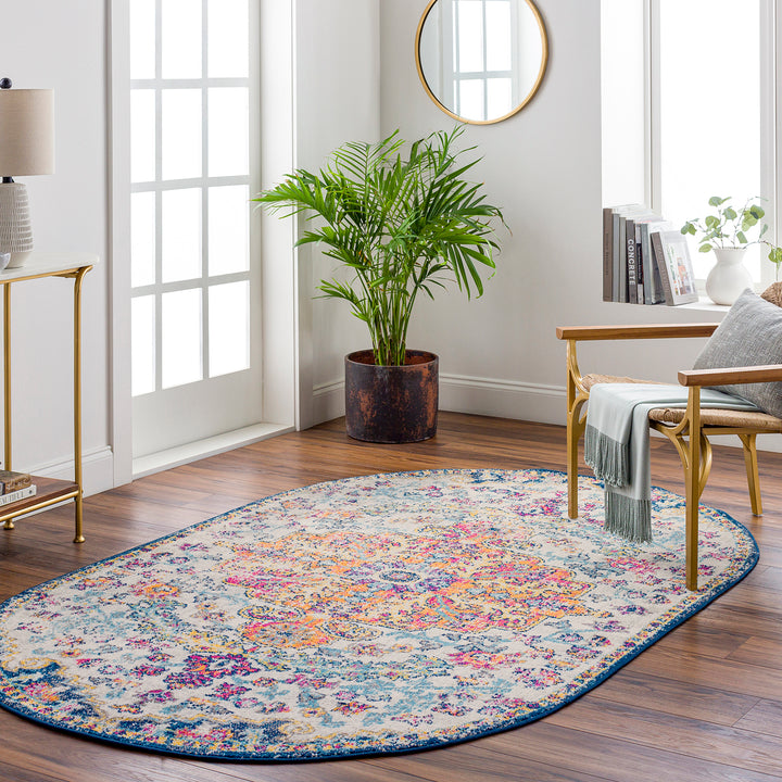 Tapis Oval Vintage Oriental Multicolore/Orange Munich
