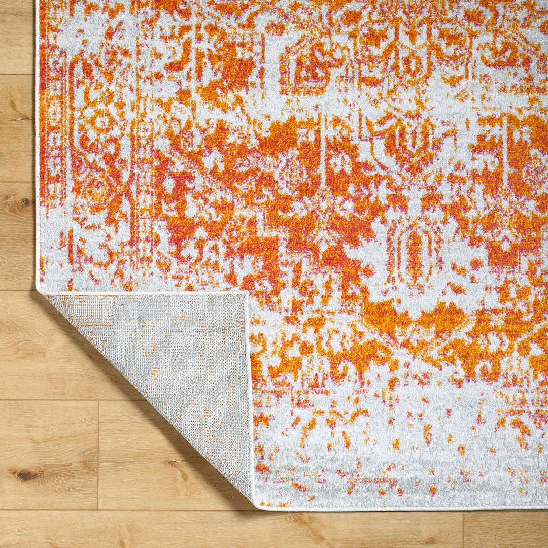 Tapis Vintage Oriental Orange/Blanc Syracusa