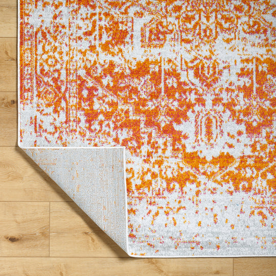 Tapis Vintage Oriental Orange/Blanc Syracusa