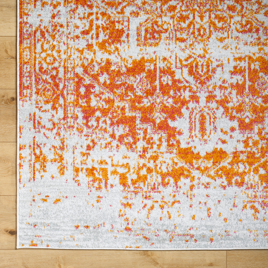 Tapis Vintage Oriental Orange/Blanc Syracusa
