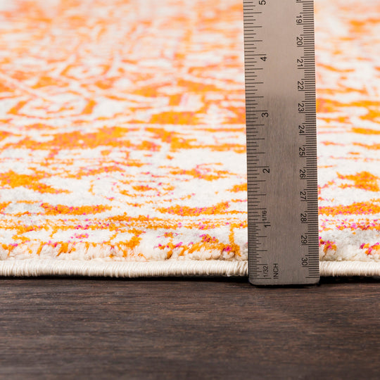 Tapis Vintage Oriental Orange/Blanc Syracusa