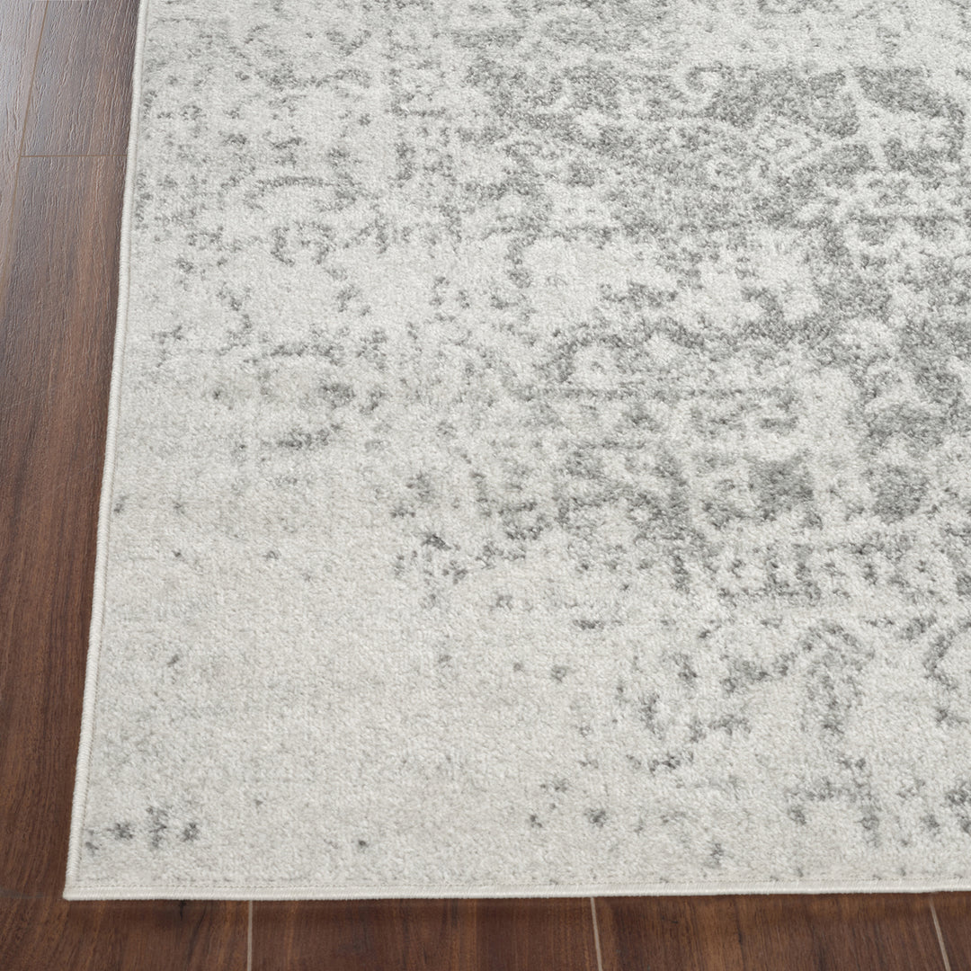 Tapis Oval Vintage Oriental Gris/Blanc Syracusa