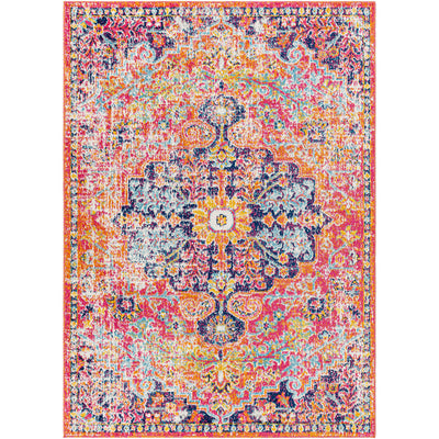 Tapis Vintage Oriental Orange/Bleu Munich