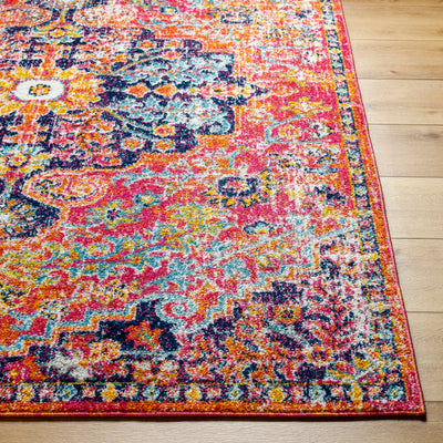 Tapis Vintage Oriental Orange/Bleu Munich