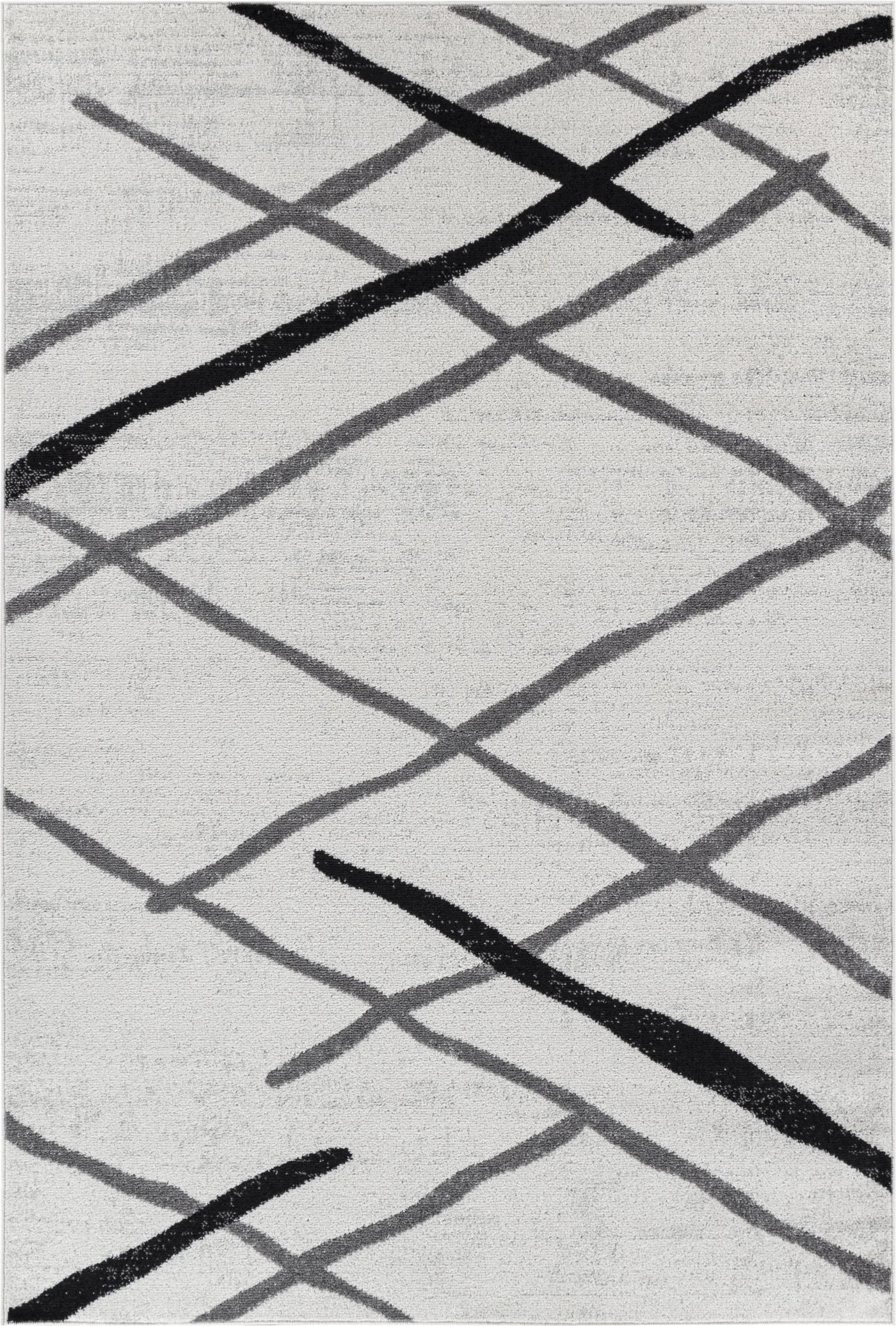 ASPEN Tapis Scandinave Moderne Blanc/Gris 160x220