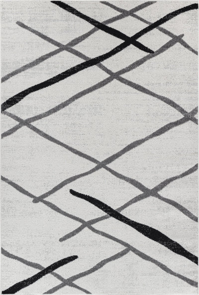 ASPEN Tapis Scandinave Moderne Blanc/Gris 160x220