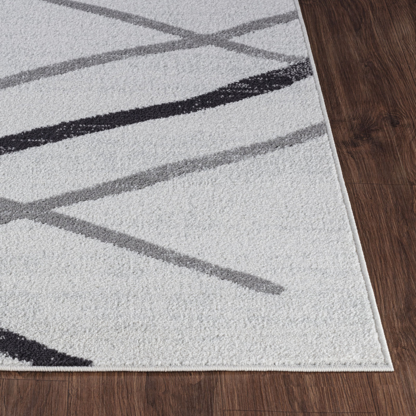 ASPEN Tapis Scandinave Moderne Blanc/Gris 160x220