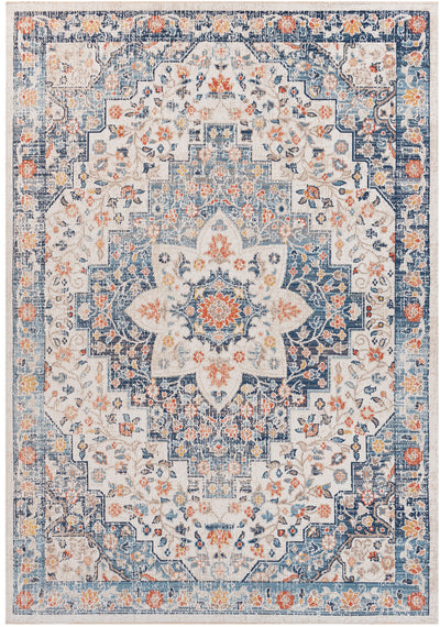 ARVADA Tapis d'Extérieur/Intérieur Bleu/Beige 160x213