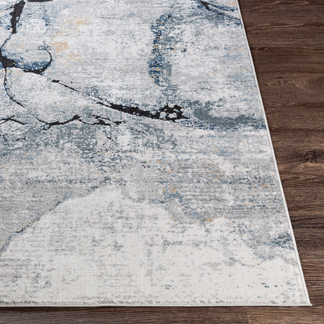 Tapis Abstrait Moderne Ivoire/Gris Berlin