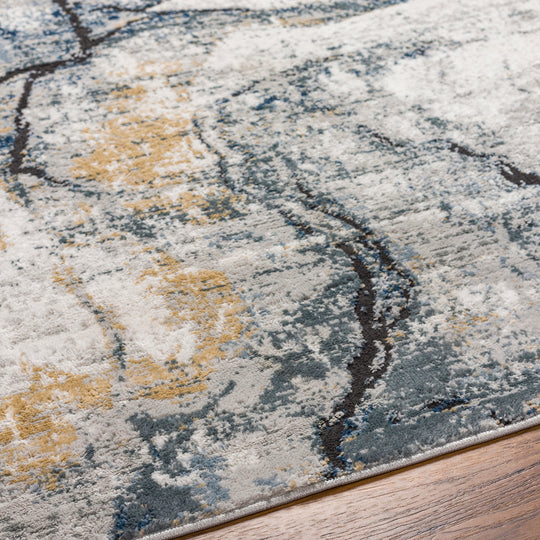 Tapis Abstrait Moderne Ivoire/Gris Berlin